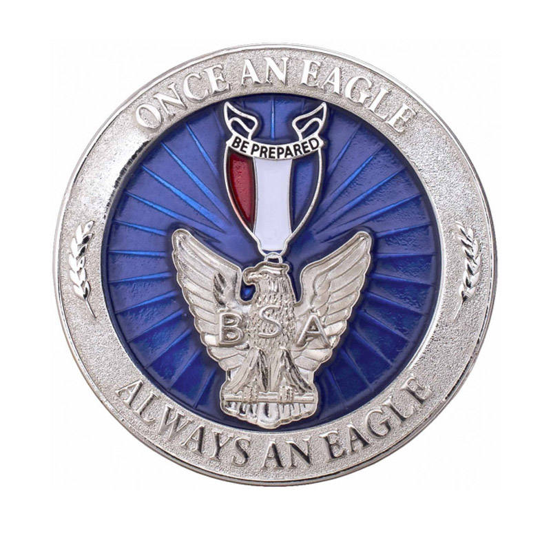 맞춤 도전 금속 아메리칸 독수리 보이 스카우트 저명한 독수리 동전