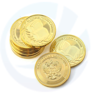 맞춤형 다이 캐스팅 3D 로고 조각 밝은 골드 알루미늄 합금 금속 동전