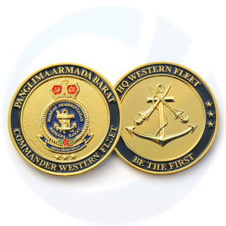말레이시아 해군 서부 함대 본부 금속 챌린지 동전