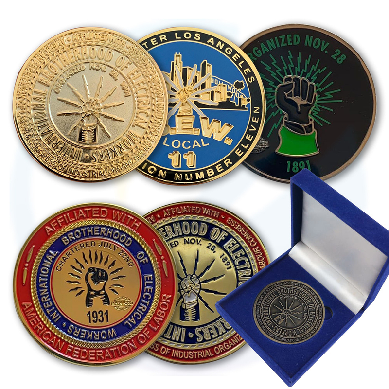 맞춤형 개인화 된 군사 명령 동전 Custom Ibew Challenge Coin