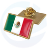 도매 로우 MOQ 금속 전국 멕시코 플래그 라펠 핀 배지 대량 국가 맞춤형 에폭시 멕시코 에나멜 핀