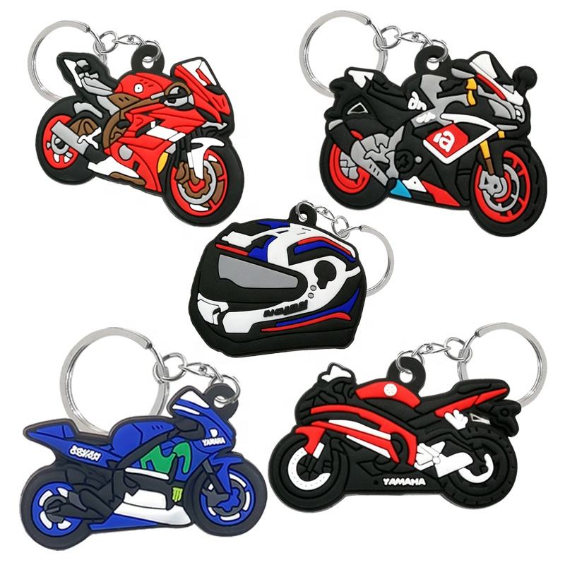 인형 펜던트 만화 애니메이션 사용자 정의 로고 선물 오토바이 양면 PVC 키 체인