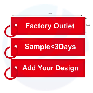 프로모션 선물 커스텀 저렴한 비행 직물 키 제트 태그 체인 직물 자수 오토바이 자동차 키 체인 직물 키 체인