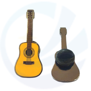 제조업체 맞춤형 소프트 에나멜 음악 어쿠스틱 일렉트릭 기타 옷깃 핀