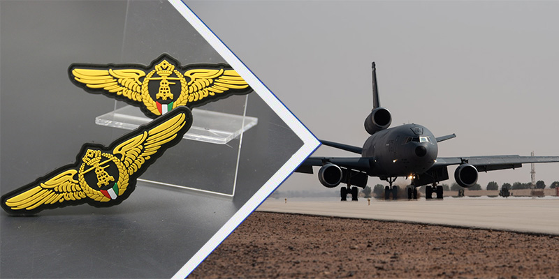 군사 항공을위한 PVC 패치 : 용기의 날개 축하