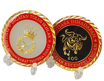 도매 커스텀 로얄 말레이시아 해군 기념품 챌린지 아크릴 상자와 동전