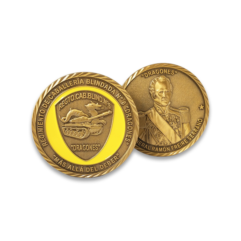 메이커 맞춤형 금속 골동품 골드 3D 군 칠레 챌린지 동전