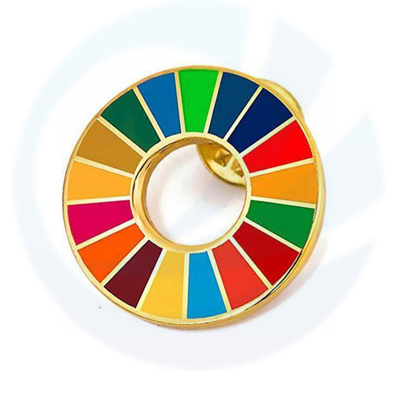 도매 고품질 SDG 에나멜 핀 마크 전문 SDGS 옷깃 핀 제조업체