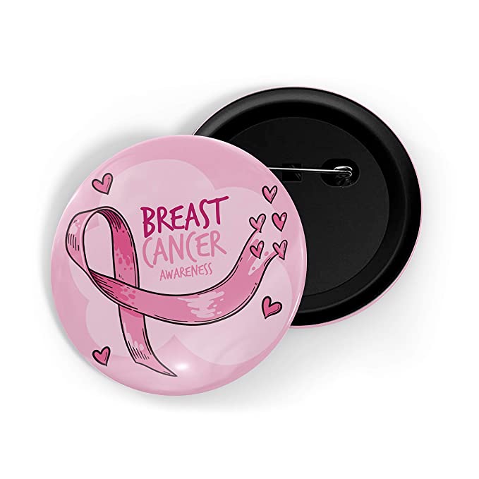 핑크 리본 버튼 참신한 핑크 유방암 인식 버튼 배지 핀백 버튼 브로치