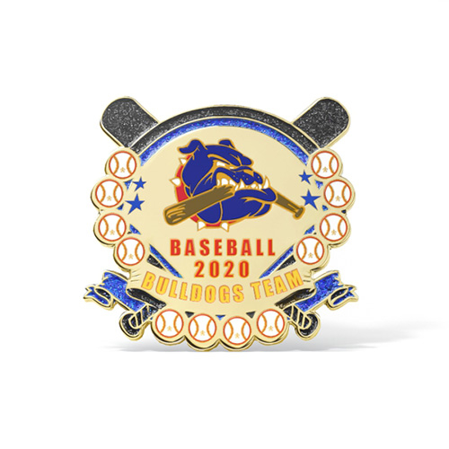 커스텀 아메리칸 야구 클럽 유니폼 번호 배지 금속 옷깃 핀 에나멜 야구 팀 모자 거래 핀
