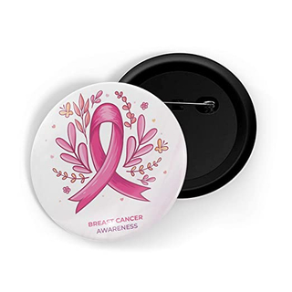 핑크 리본 버튼 참신한 핑크 유방암 인식 버튼 배지 핀백 버튼 브로치