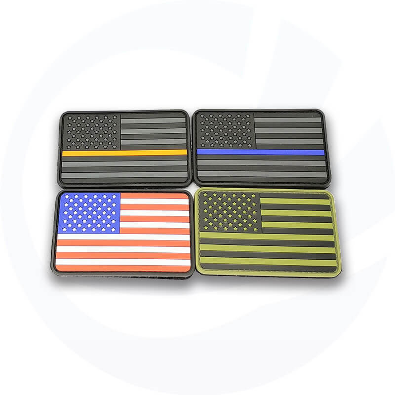 스매쉬 블루 베리 골든 PVC US Flag Patch