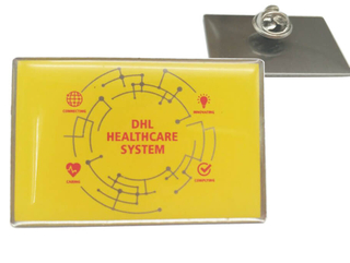 DHL 인쇄 옷깃 핀