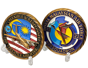 도매 커스텀 로얄 말레이시아 해군 기념품 챌린지 아크릴 상자와 동전